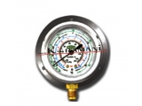 Manometer Μ2-250-DS-R407C Refco R134a/R404A/R407C