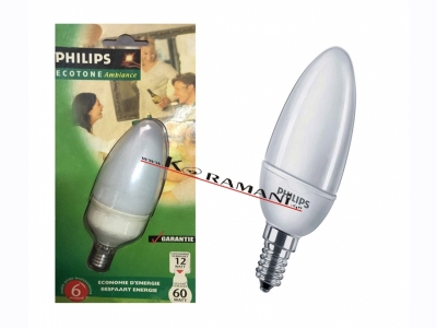 Economy lamp candle Philips Ecotone E14 12-60W